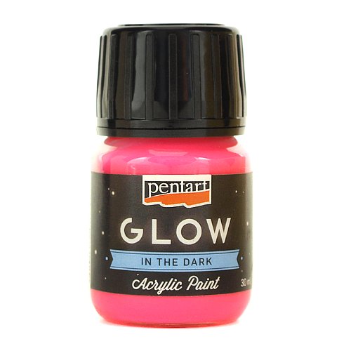 Farba akrylowa GLOW 30 ml - różowa Pentart
