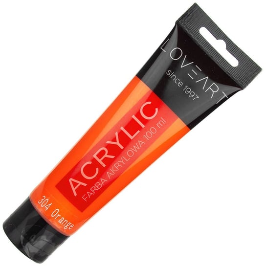 Farba akrylowa LOVEART 100ml orange 304 - pomarańczowa Loveart