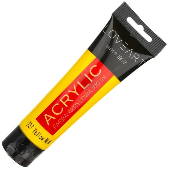 Farba akrylowa LOVEART 100ml - yellow mid 227 - żółta Loveart