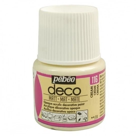 Farba akrylowa Pébéo Déco - Kremowo - matowa - 45 ml PEBEO