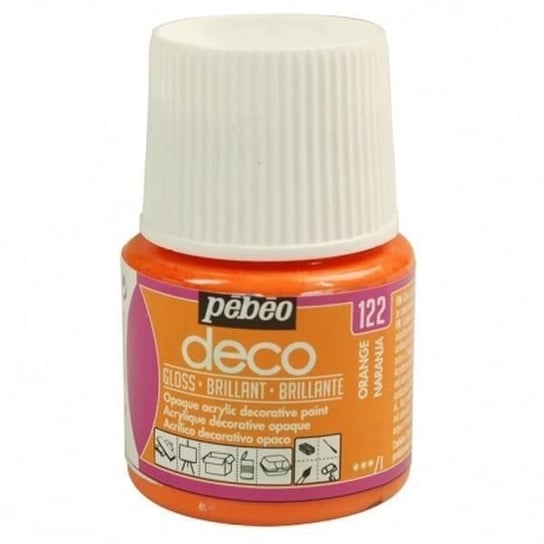Farba akrylowa Pébéo Déco - Pomarańczowy - błyszczący - 45 ml PEBEO