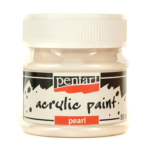 Farba akrylowa perłowa 50 ml - biała Pentart