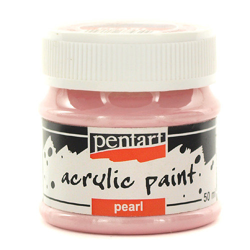 Farba akrylowa perłowa 50 ml - różowa Pentart