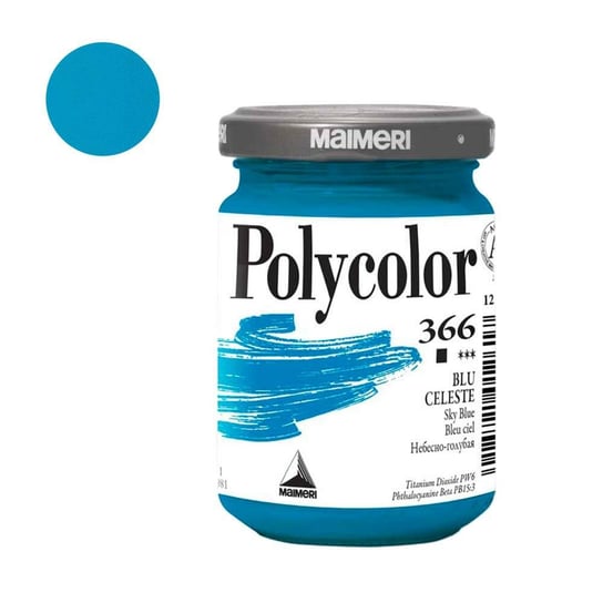 Farba akrylowa POLYCOLOR Maimeri 140ml   366 Sky Blue Inna marka