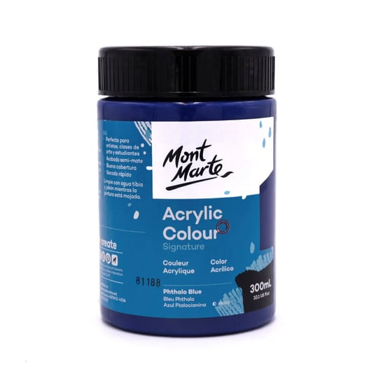 Farba Akrylowa Signature Mont Marte 300ML Phthalo Blue Mont Marte