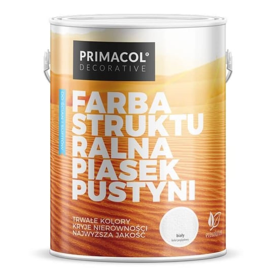 Farba Akrylowa Strukturalna Piasek Pustyni Biała 10L Primacol Primacol