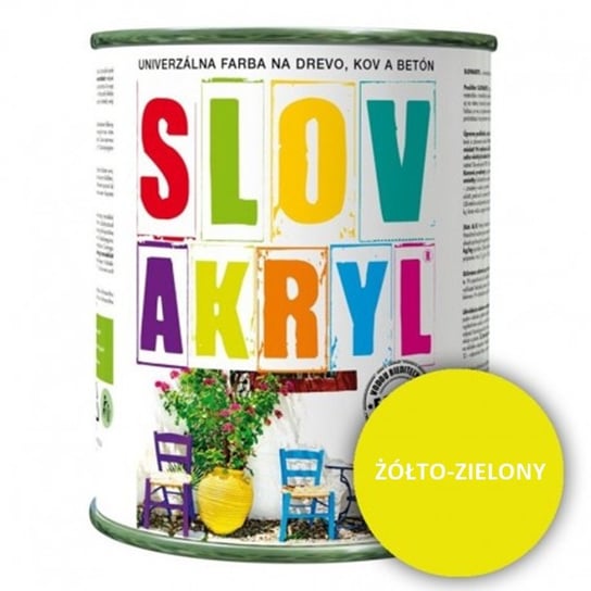 Farba Akrylowa Z Atestem Żółto-Zielony; 0,75 L No Brand
