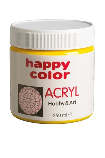 Farba akrylowa, żółta, 250 ml Happy Color