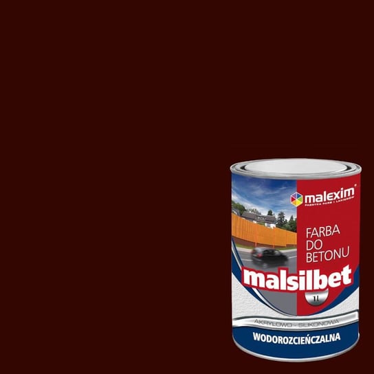 Farba Akrylowo-Silikonowa Malsilbet Brązowy 1L Malexim MALEXIM