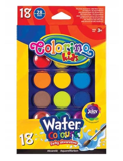 Farba akwarelowa Colorino kids, 18 kolorów Colorino