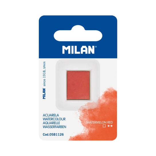 Farba akwarelowa MILAN na blistrze, kolor: arbuzowa czerwień Inna marka