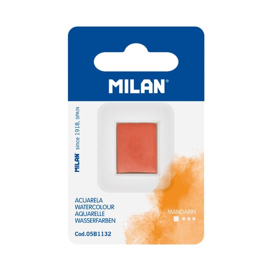 Farba akwarelowa MILAN na blistrze, kolor: mandarynkowy Inna marka