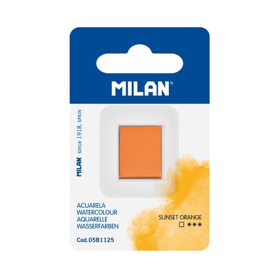 Farba akwarelowa MILAN na blistrze, kolor: pomarańcz zachodzącego słońca Inna marka