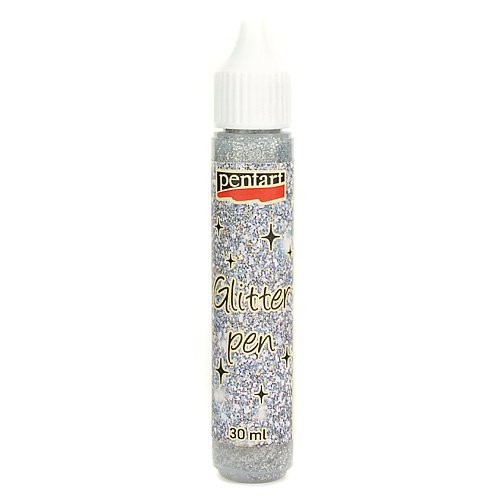 Farba broktowa Glitter Pen 30 ml - srebrna Pentart