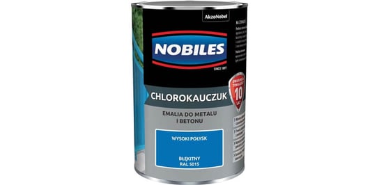Farba Chlorokauczukowa Do Metalu I Betonu Błękitny Ral 5015 0,9L Nobiles NOBILES