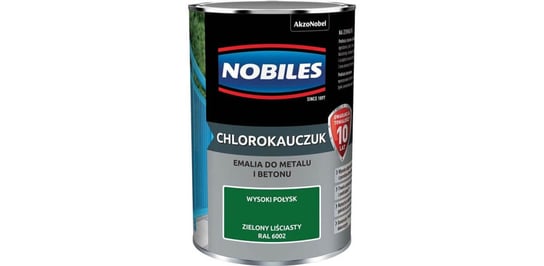Farba Chlorokauczukowa Do Metalu I Betonu Zielony Liściasty Ral 6002 0,9L Nobiles NOBILES
