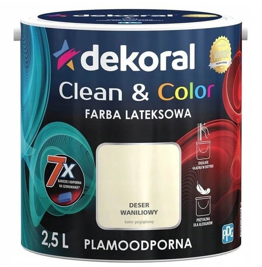 Farba Clean&Color Deser Waniliowy 2,5L Dekoral dekoral