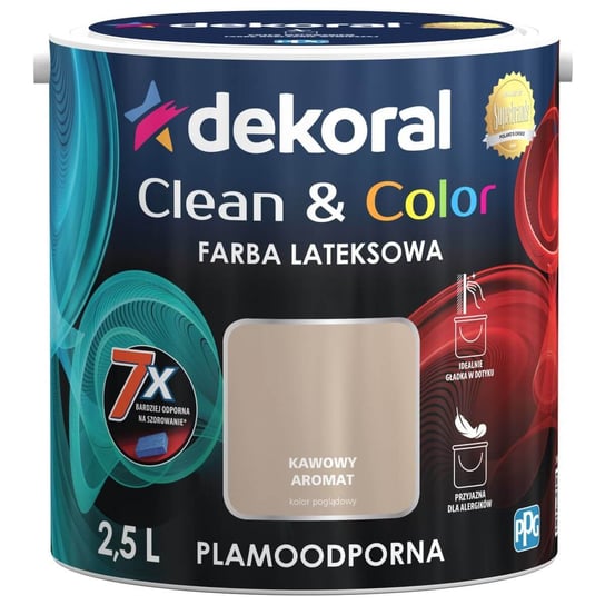 Farba Clean&Color Kawowy Aromat 2,5L Dekoral dekoral