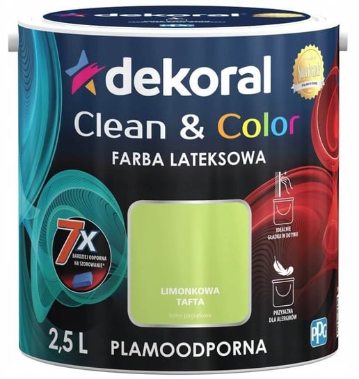 Farba Clean&Color Limonkowa Tafta 2,5L Dekoral dekoral