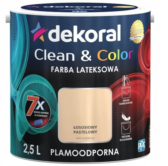 Farba Clean&Color Łososiowy Pastelowy 2,5L Dekoral dekoral