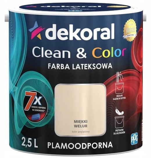 Farba Clean&Color Miękki Welur 2,5L Dekoral dekoral