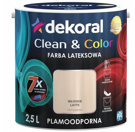 Farba Clean&Color Włoskie Latte 2,5L Dekoral dekoral