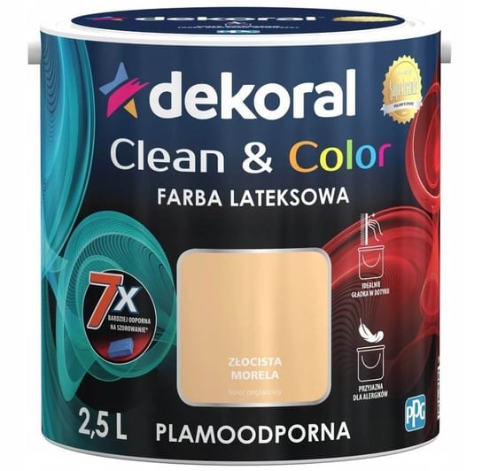Farba Clean&Color Złocista Morela 2,5L Dekoral dekoral