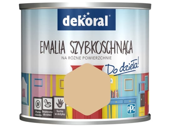 Farba Dekoral Akrylux Emalia szybkoschnąca 0,5l Musztarda po obiedzie dekoral