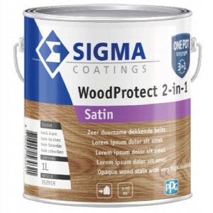 Farba do drewna  Sigma WoodProtect 2in1 Satin 0701 1L Sigma