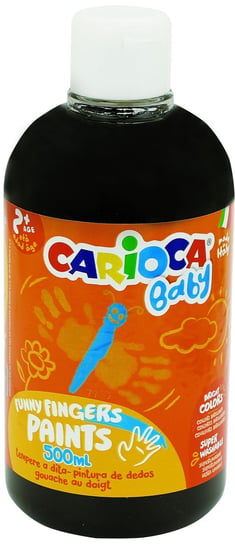 Farba do malowania palcami, 500 ml, czarna Carioca