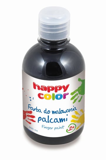 Farba do malowania palcami, czarny, 300 ml Happy Color