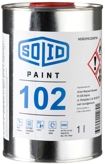 Farba do metalu, farba do betonu OKRĘTOWA SOLIDPAINT 202 4,9l kolor szary Solid Paint