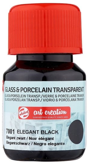 Farba Do Szkła I Ceramiki Glass & Porcelain Transparent 30 Ml Black 7001, Art Crea Pentart