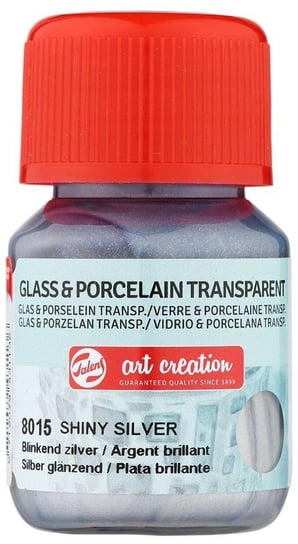 Farba Do Szkła I Ceramiki Glass & Porcelain Transparent 30 Ml Shiny Silver 8015, Art Crea Pentart