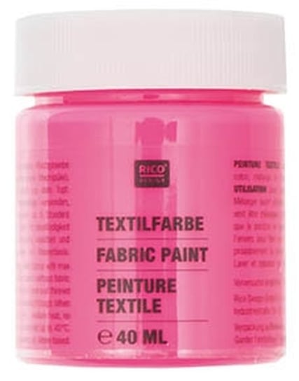 Farba do tkanin, 40 ml, Różowy neon Rico Design GmbG & Co. KG