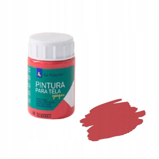 Farba do tkanin jasnych i ciemnych, 35 ml, Czerwona La Pajarita