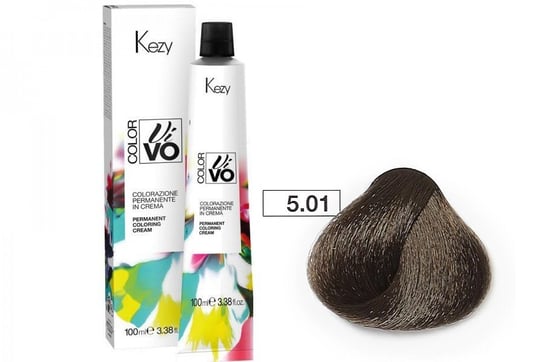 Farba do włosów Kezy Color Vivo 100 ml   5.01 naturalnie popielaty jasny brąz KEZY