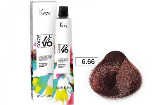 Farba do włosów Kezy Color Vivo 100 ml   6.66 intensywnie czerwony ciemny blond KEZY