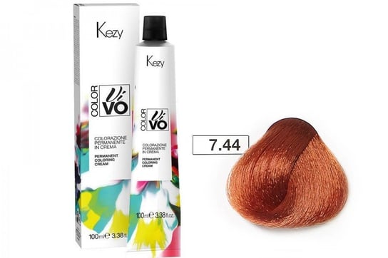 Farba do włosów Kezy Color Vivo 100 ml   7.44 intensywnie miedziany blond KEZY