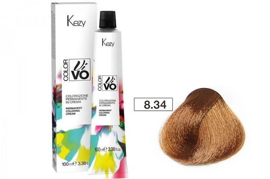 Farba do włosów Kezy Color Vivo 100 ml   8.34 tytoniowy jasny blond KEZY