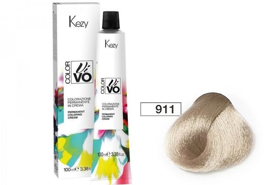 Farba do włosów Kezy Color Vivo 100 ml   911 intensywnie popielaty super jasny blond KEZY