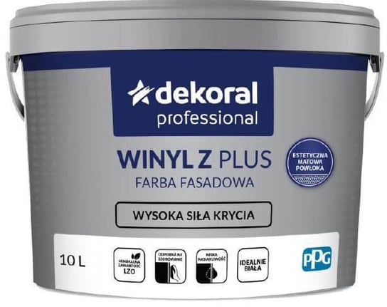 Farba Fasadowa Winyl Z Plus Biały 10L Dekoral dekoral