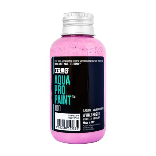 Farba Grog Aqua Pro Paint - 100 ml - piggy pink Inna marka