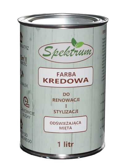 Farba kredowa do drewna, renowacji mebli SPEKTRUM 1 litr "Odświeżająca mięta" Spektrum