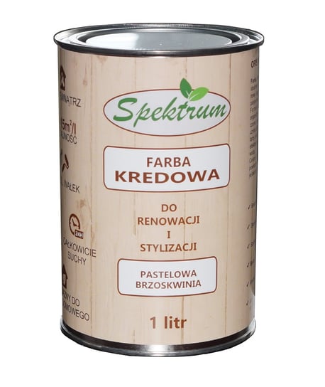 Farba kredowa do drewna, renowacji mebli SPEKTRUM 1 litr "Pastelowa brzoskwinia" Spektrum