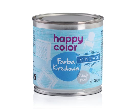 Farba kredowa Vintage, puszka 200ml, Lśniacy lazur, Happy Color Happy Color