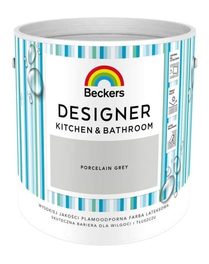 Farba Lateksowa Beckers Designer Kitchen & Bathroom Porcelain Grey Mat 2,5 L Beckers