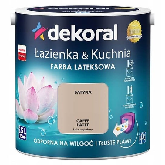Farba Lateksowa Łazienka & Kuchnia Caffe Latte 2,5L Dekoral dekoral