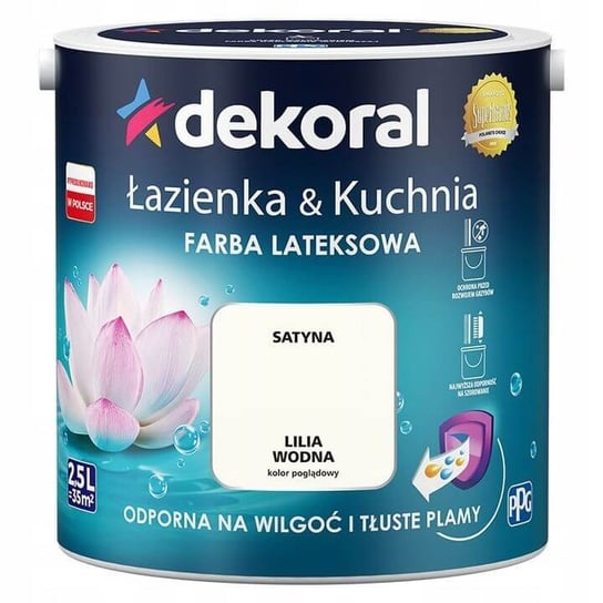 Farba Lateksowa Łazienka & Kuchnia Lilia Wodna 2,5L Dekoral dekoral