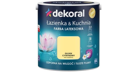 Farba Lateksowa Łazienka & Kuchnia Olejek Cytrynowy 2.5L Dekoral dekoral